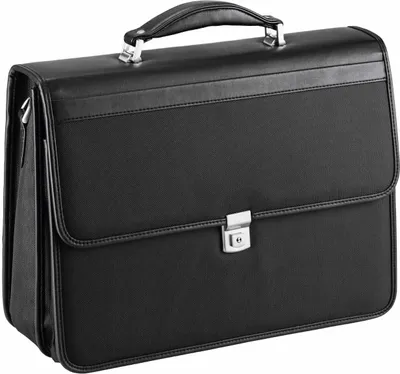 Produktbild von d & n Lederwaren 5668 Aktentasche schwarz ca. 43 x 32 x 16 cm, ca. 22 Liter