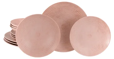 Obrázok produktu pre CreaTable, 23719, Catania Peach, sada tanierov 12 ks, kamenina