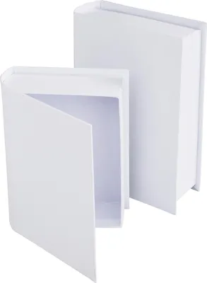 Produktbild von VBS Schachteln "Buch", 2er-Set, Karton, Weiß