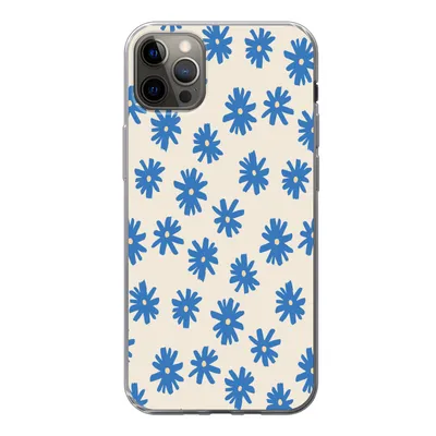 Produktbild von MuchoWow® Handyhülle Schutzhülle Hülle für iPhone 13 Pro Max Blume - Muster - Minimalismus Silikon Softcase Handy Hülle - Mobiltelefon