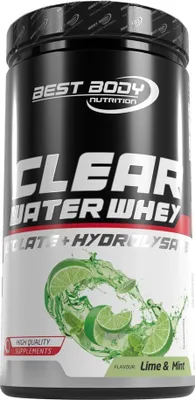 Produktbild von Best Body Nutrition - Clear Water Whey Isolate + Hydrolysate - 450 g Dose, 1 x 450 g Dose, Geschmack: Lime Mint