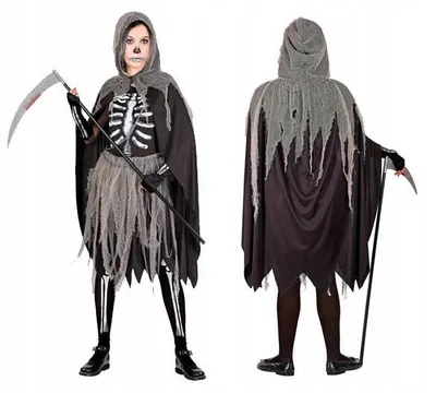 Productafbeelding van Widmann Kinderkostuum Skelet Jurk Halloween 158