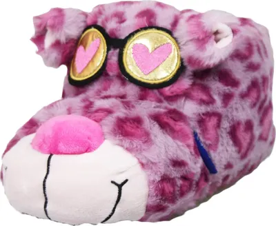 Produktbild von SAMs Tierhausschuhe Fuchsia Leopardenmuster , Fuchsia - Pink, 35/37