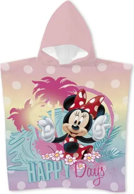 Obrázok produktu pre Pončo Minnie Mouse happy days 55 x 110 cm - Polyester