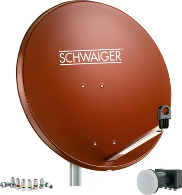 Produktbild von Satellitenanlage Set Ziegelrot Stahl 75 cm