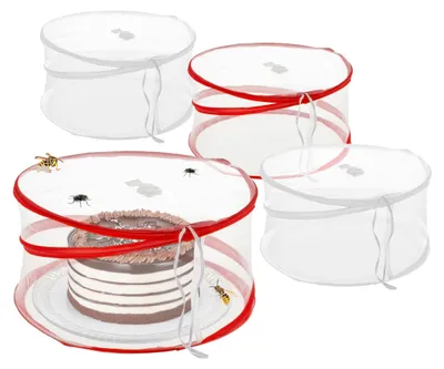Obrázek produktu pro 1.06 Potravinářská kapsa PopUp sada 4 ks - cca 34 x 17 cm - kapsa proti hmyzu (2x bílá, 2x červená)