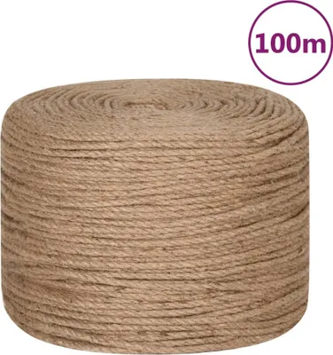Image de vidaXL Corde de jute 100 m de longueur 8 mm d'épaisseur