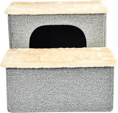 Produktbild von Haustiertreppe Sussex faltbar ca. 43 x 33 x 35.5 cm grau/creme, Dehner Lieblinge