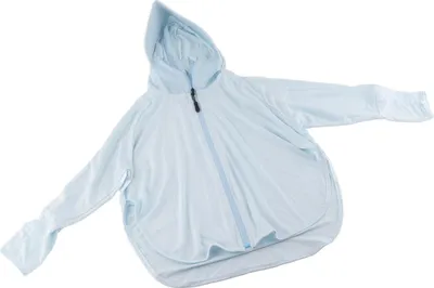Immagine prodotto di Felpa con cappuccio per bambini, traspirante, in seta di ghiaccio, a maniche lunghe, abbigliamento protettivo dai raggi UV per bambini e bambine, blu