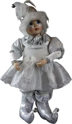 Zdjęcie produktu dla Ceramiczna Figurka Pierrot Dziewczynka z Ruchomymi Elementami i Pozytywką