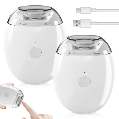 Produktbild von 2 Stück Nagelschleifer Elektrisch, Nagelknipser, Nagelfeile mit 3 Gesch-Ultraleise, Electric Nail Clippers für Kinder Senioren Erwachsene
