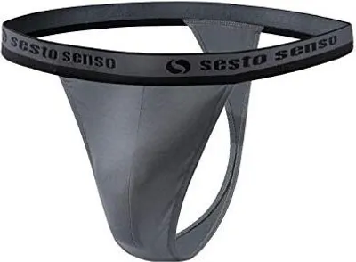 Produktbild von Sesto Senso Pánské spodní prádlo STRING TIGER Slipy Tanga Tanga Pánské kalhoty - Graphite - 2XL
