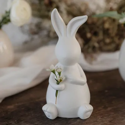 Produktbild von Osterdekoration Hase Emilia - weiß: small