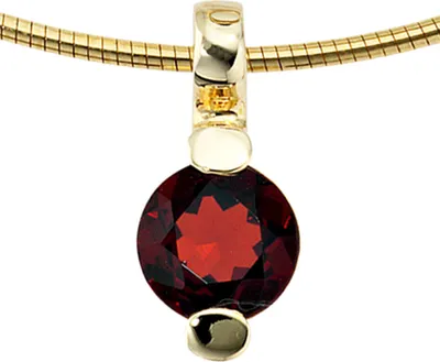 Produktbild von JOBO Anhänger 585 Gold Gelbgold 1 Granat rot