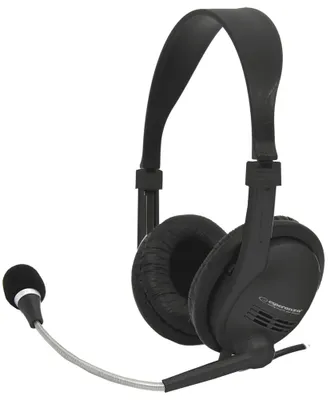 Obrázek produktu pro Esperanza EH115, Kabel, Hovory/hudba, Sluchátka s mikrofonem, Černá