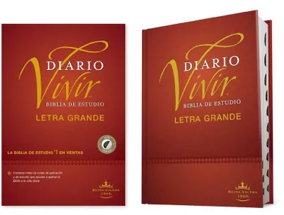 Produktbild von Biblia de Estudio del Diario Vivir Rvr60, Letra Grande (Letra Roja, Tapa Dura, Índice)