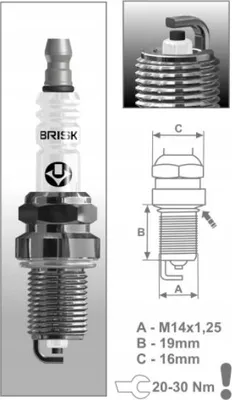 Productafbeelding van D17YC 1359 YTTRIUM - 4 stuks bougies, merk BRISK ORG