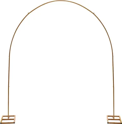 Image de Arche de mariage - Structure pour arche de ballons - Hauteur 2,29 m - Cadre en fer - Fond pour cérémonie et photos - Fêtes dans le jardin - Or