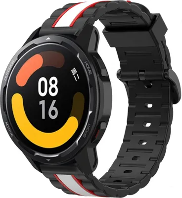 Produktbild von Strap-it Xiaomi Watch S1 Special Edition Armband (Schwarz/Weiß)