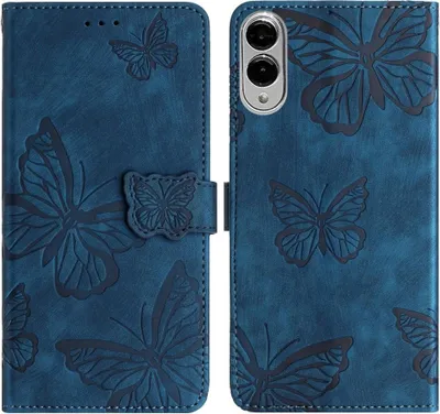 Produktbild von Samsung Galaxy S25 Edge Hülle - Coverup Schmetterlinge Klapphülle - Blau