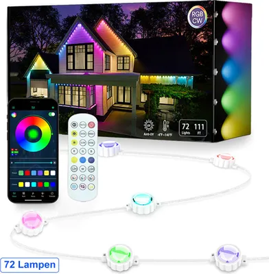 Produktbild von LED Strip Zubehör für Innen, RGB Farbwechsel, 30,8 m, App- & Fernbedienungsteuerung