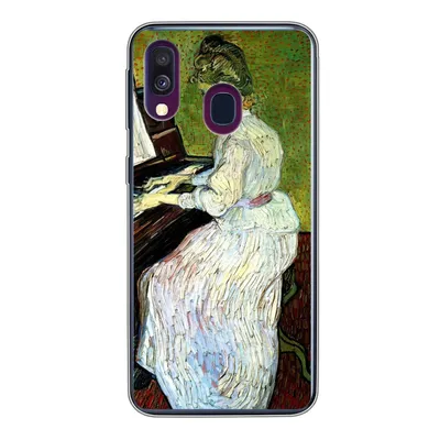 Produktbild von MuchoWow® Handyhülle Schutzhülle Hülle für Samsung Galaxy A40 Marguerite Gachet am Klavier - Vincent van Gogh Silikon Softcase Handy Hülle - Handy-Tasche