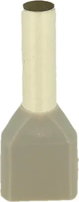 Obrázok produktu pre TWIN koncovky izolované, veľkosť N, farebné označenie prierezu DIN 2x 4mm² sivé - 1ks