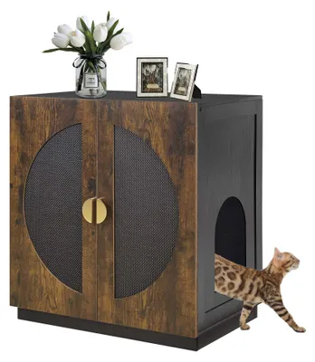 Image de Armoire renforcée pour litière de chat, avec étagères