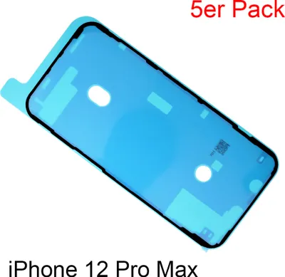 Produktbild von 5x iPhone 12 Pro MAX Rahmen LCD Display Kleber Dichtung Klebefolie Wasserdichtung Neu