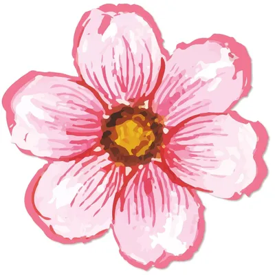 Produktbild von 200 Blumen Sticker rosa pink Blüte selbstklebend Floristik & Gärtnerei 4 cm