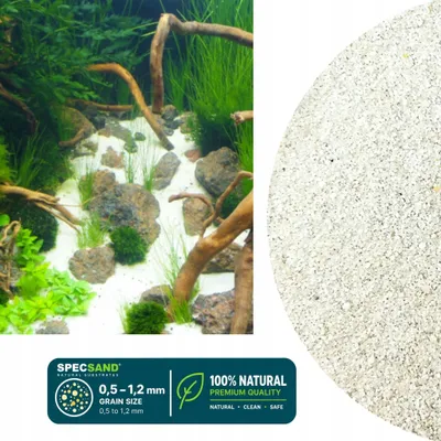 Obrázok produktu pre Biely kremičitý piesok do akvária Specsand Arctic 0,5-1,2 mm 3 kg