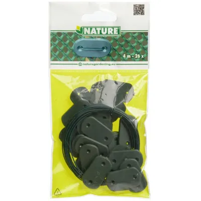 Immagine prodotto di Set di fissaggio per recinzioni da giardino Nature 27 pezzi verde