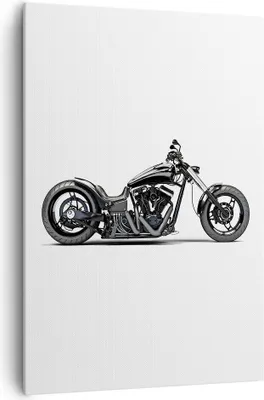 Produktbild von Bild auf Leinwand - Leinwandbild - Einteilig - Freiheit Motorrad Geschwindigkeit Stahl - 70x100cm - Wand Bild - Wandbilder - Leinwanddruck - Wanddekoration - Leinwand bilder - Wandbild - PA70x100-2512