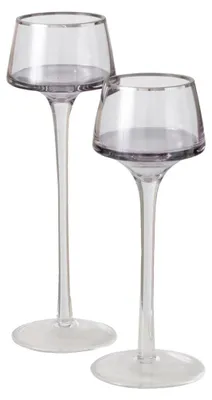 Produktbild von Kerzenhalter aus Glas SMOLA, 20-23 cm, 2er-Set