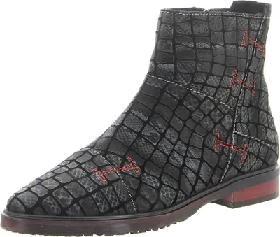 Produktbild von Simen Damen Stiefeletten 39370-37 SIM-7137A grau/rot 37