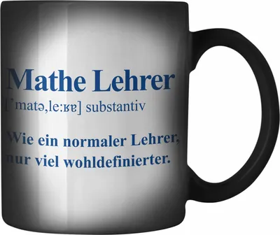 Produktbild von Trendation - Mathelehrer Farbwechsel Zauber-Tasse Mathematiker Farbwechsel Zauber-Tassen mit Spruch Lustig Karabiner Farbwechsel Zauber-Tasse Edelstahl Geschenk Mathe Lehrer (Schwarz)