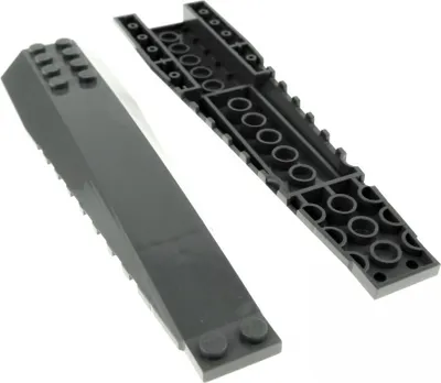 Produktbild von 2x Lego Keil Flügel Platte 16x4x1 neu-dunkel grau schräg Star Wars 45301