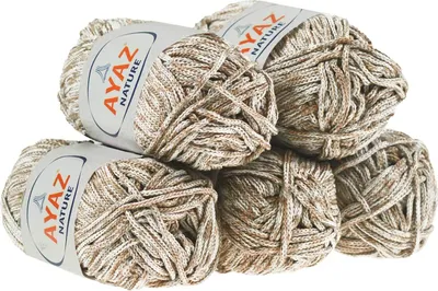 500g Strick-Garn Nature Strickwolle Häkelgarn Makramegarn, khaki grau