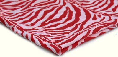 Produktbild von Baumwolle gedruckt Muster 9, rotes Zebra, 50x140 cm