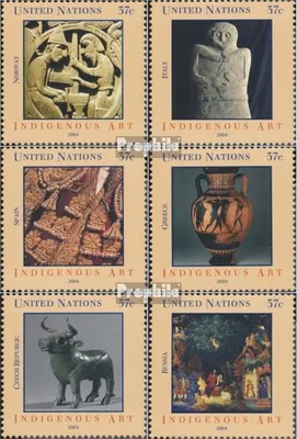 Produktbild von Briefmarken UNO - New York 2004 Mi 950-955 (kompl.Ausg.) gestempelt Eingeborenenkunst