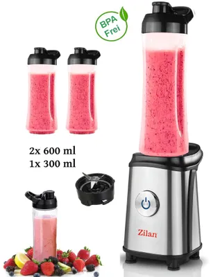 Immagine prodotto di Frullatore Zilan | frullatore | frullatore per smoothie | 2 GO incl. 3 tazze per bere
