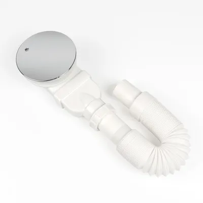 Produktbild von Ablaufgarnitur Dusche ⌀90 mm flach Duschablauf Siphon mit Geruchssperre Haarsieb Teleskopschlauch für Duschtasse Duschwannen