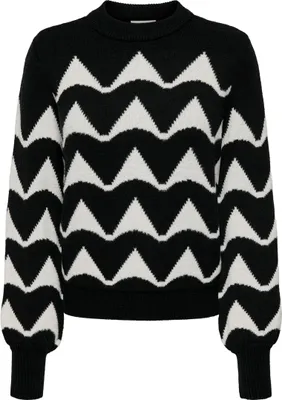 Produktbild von JDY Strickpullover Rundhals gerippte Ärmelbündchen Größe: S