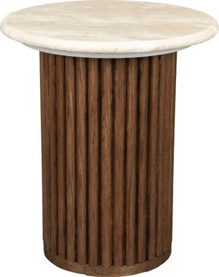Produktbild von Dutchbone Arda Beistelltisch Rund 35 Travertin/ Holz
