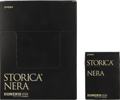 Image de Domenis 1898 STORICA NERA Grappa 50% Vol. 10x10x0,005l en boîte cadeau