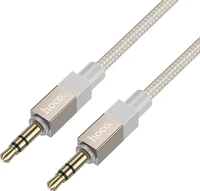 Zdjęcie produktu dla Kabel AUX Jack 3,5 mm (męski) do Jack 3,5 mm (męski) Hoco 1 m UPA32 złoty