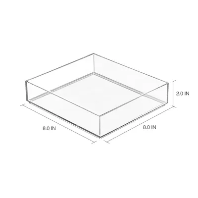 Produktbild von Schubladen-Organizer, Make-up-Organizer, 20,3 x 20,3 x 5,1 cm, Transparent, Kunststoff - iDesign | Clarity
