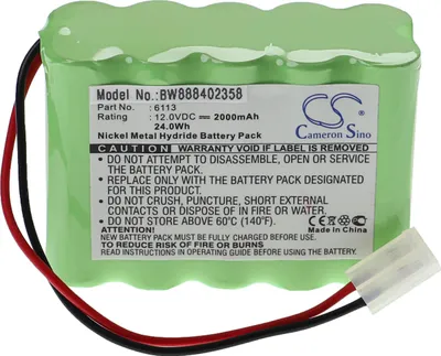 Produktbild von vhbw Akku Ersatz für Cardioline CSA14060, 88888089, 120176, 110176, 6113 für Medizintechnik (2000 mAh, 12 V, NiMH)