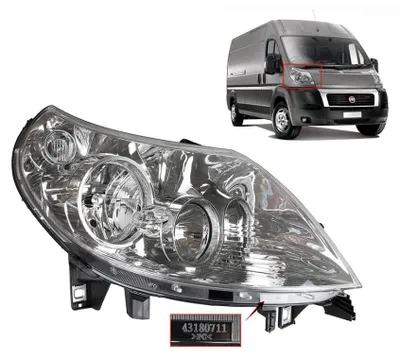 Immagine prodotto di Faro per Peugeot Boxer, Fiat Ducato, Citroen Jumper 2011-2014, lato sinistro, con motore