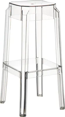Produktbild von Barhocker LANAR - Kunststoff Transparent 36x36x75 cm | Barstuhl Tresenhocker Tresenstuhl Kneipenhocker Kneipenstuhl
